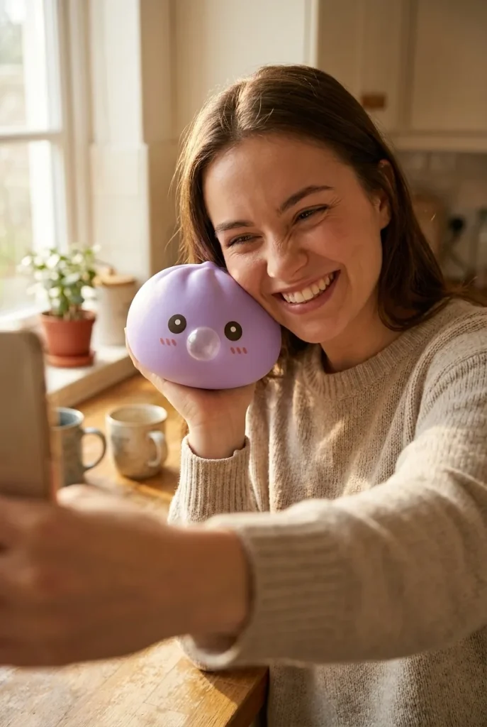 Big Dumpling Squishy Morski Błękit na co dzień