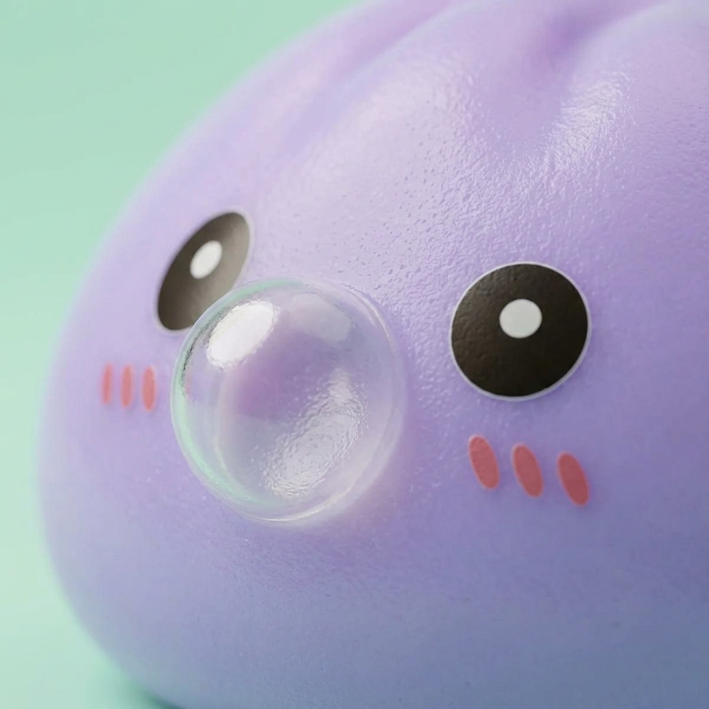 Big Dumpling Squishy Morski Błękit makro tekstury pianki