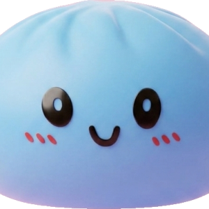 Dumpling Squishy Błękit Oceanu ściskany w dłoni