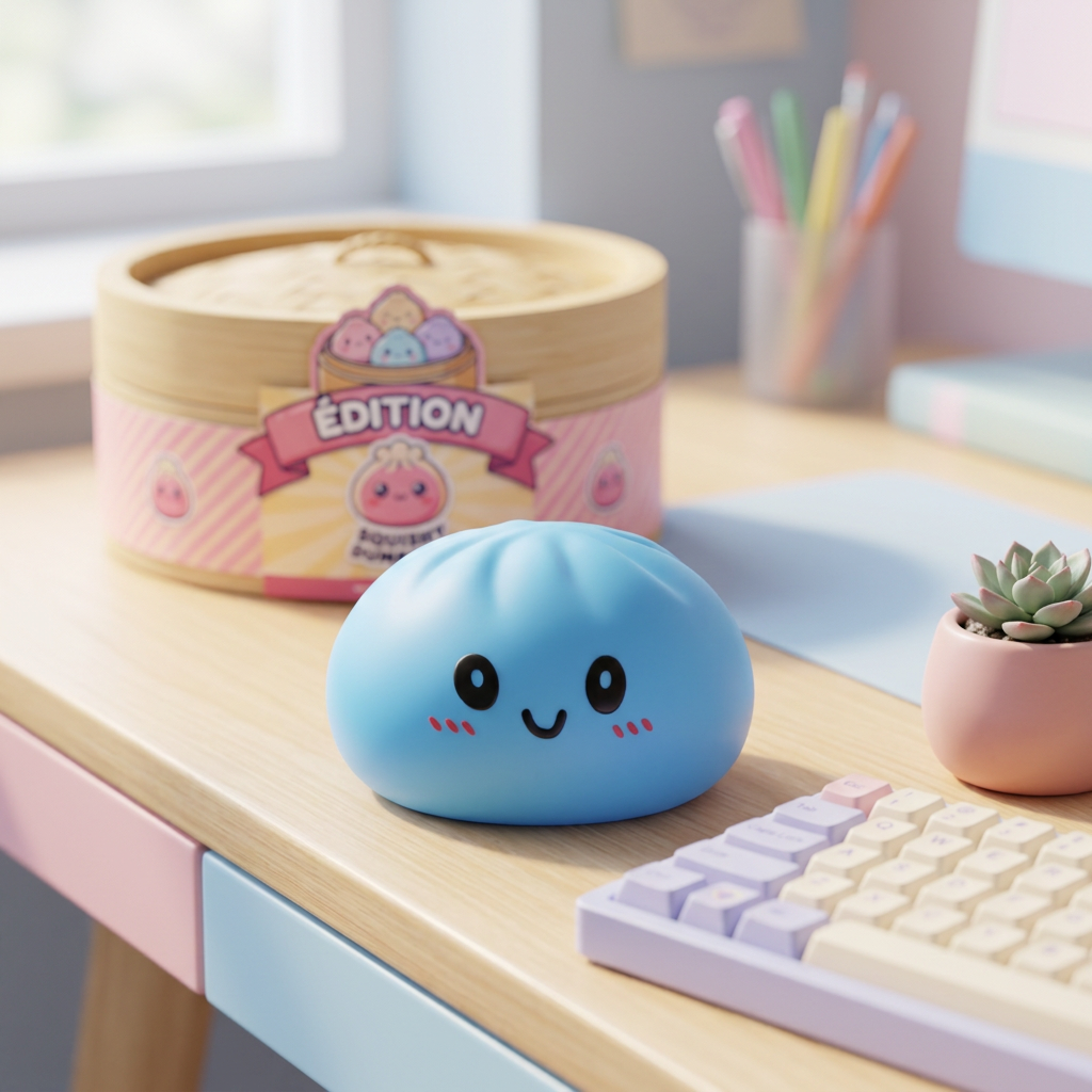 Dumpling Squishy Błękit Oceanu w codziennej aranżacji