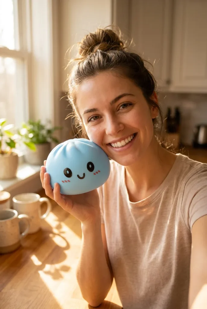 Dumpling Squishy Błękit Oceanu na co dzień