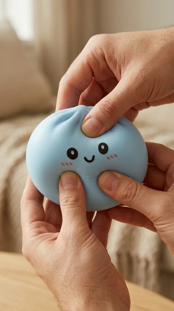 Dumpling Squishy Błękit Oceanu podczas ściskania
