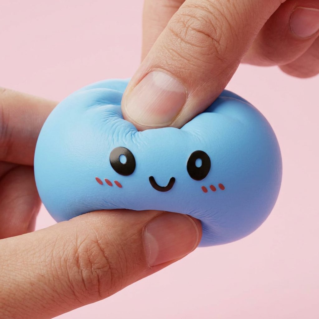 Dumpling Squishy Błękit Oceanu efekt slow-rise w akcji