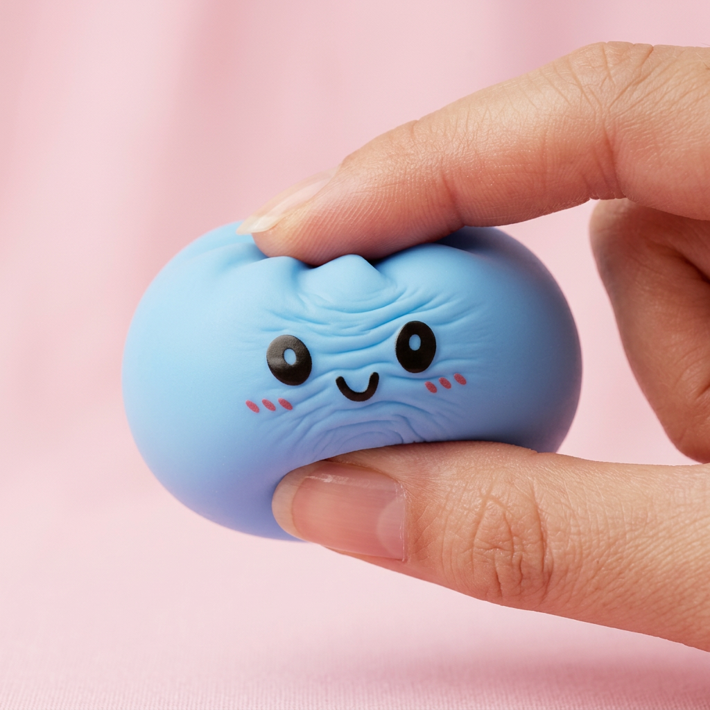Dumpling Squishy Błękit Oceanu ściskany w dłoni