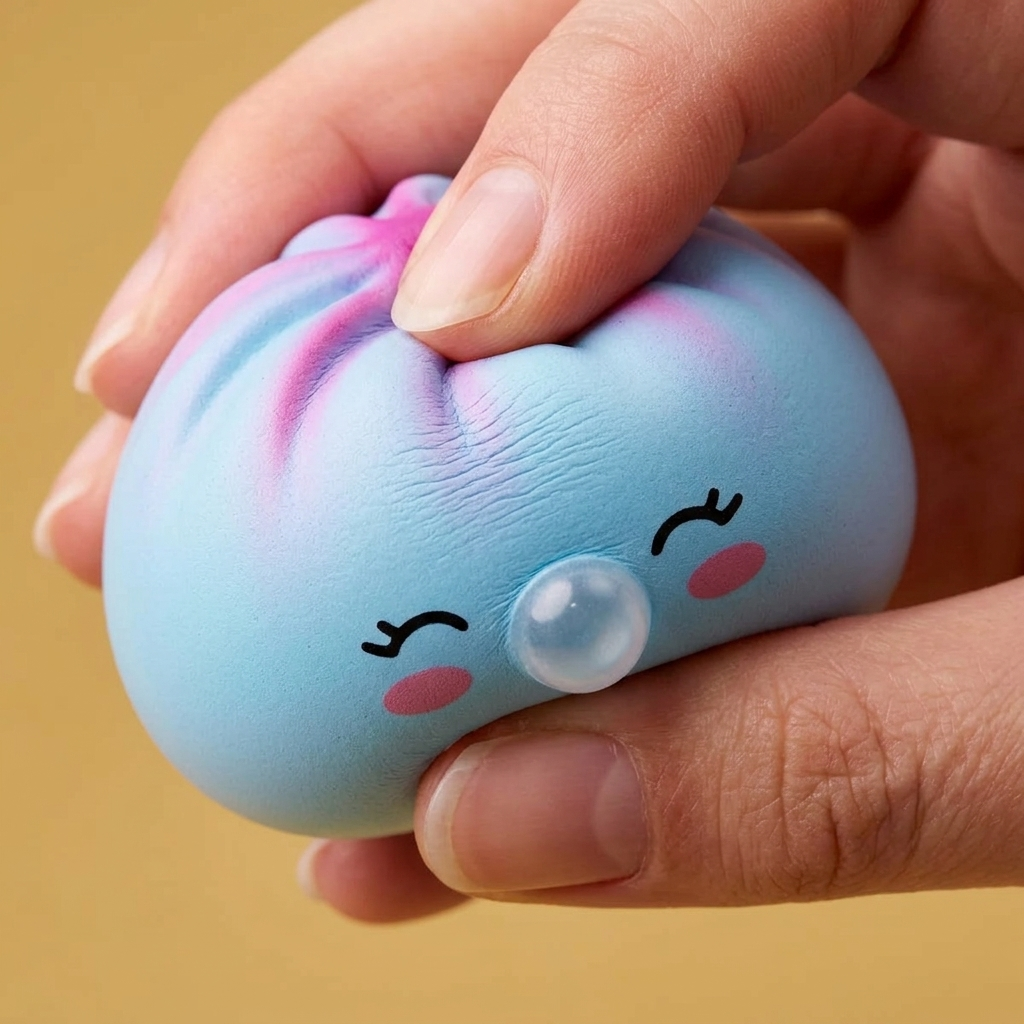 Dumpling Squishy Frost Blue Rare Blow Rzadki Model efekt slow-rise w akcji