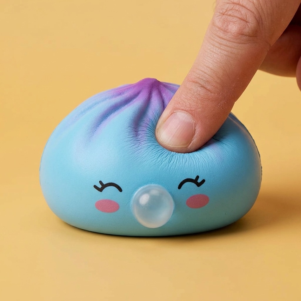 Dumpling Squishy Frost Blue Rare Blow Rzadki Model ściskany w dłoni