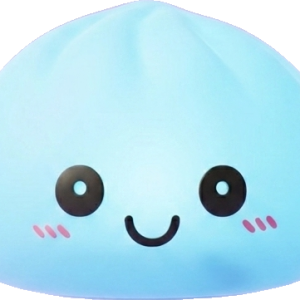 Dumpling Squishy Lampka Nocna Aurora Blue ściskany w dłoni