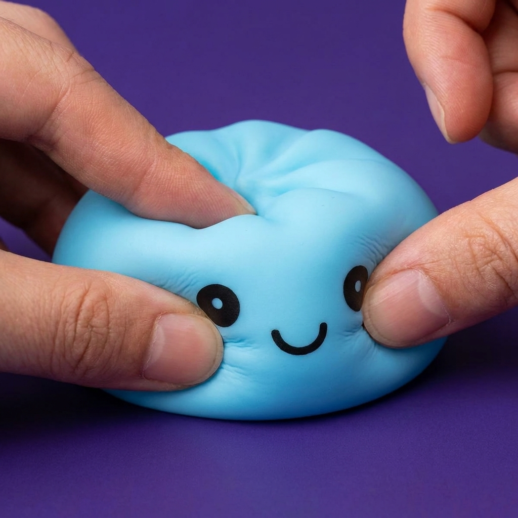 Dumpling Squishy Lampka Nocna Aurora Blue ściskany w dłoni