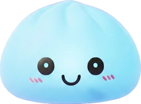 Dumpling Squishy Lampka Nocna Aurora Blue ściskany w dłoni