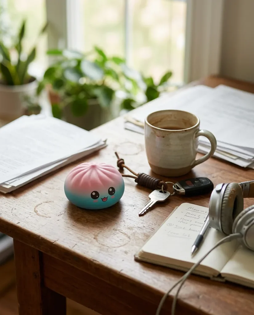Mystery Dumpling Squishy Niespodzianka na biurku