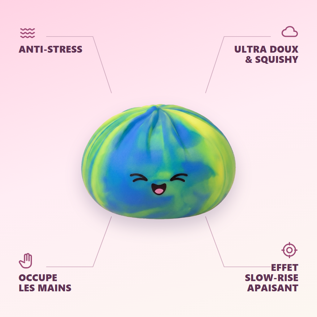Rainbow Dumpling Squishy Kolorowa Niespodzianka infografika: najważniejsze zalety