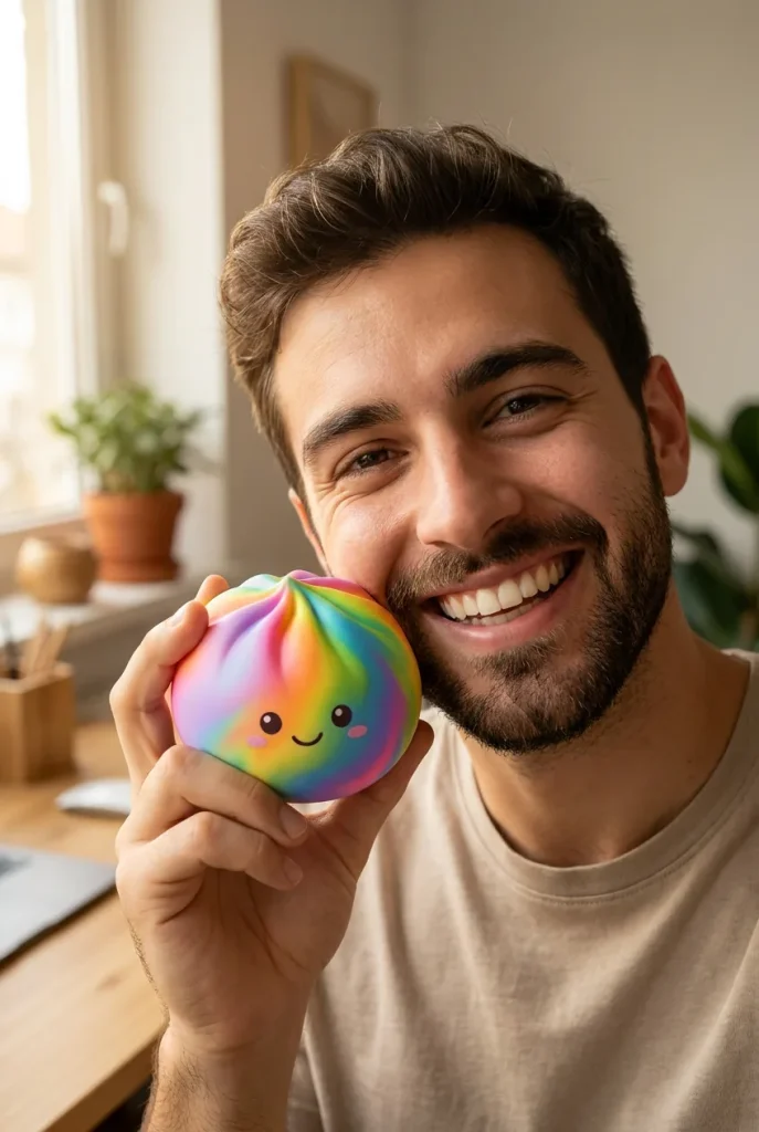 Rainbow Dumpling Squishy Kolorowa Niespodzianka na co dzień