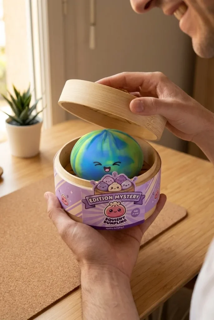Rainbow Dumpling Squishy Kolorowa Niespodzianka podczas rozpakowywania