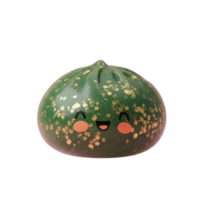 Dumpling Squishy Glitter Zielony Szmaragd ściskany w dłoni