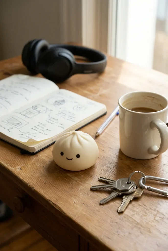 Dumpling Squishy Mystery Bun Niespodzianka na biurku