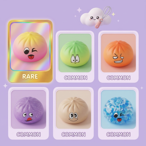 Dumpling Squishy Mystery Bun Niespodzianka ściskany w dłoni