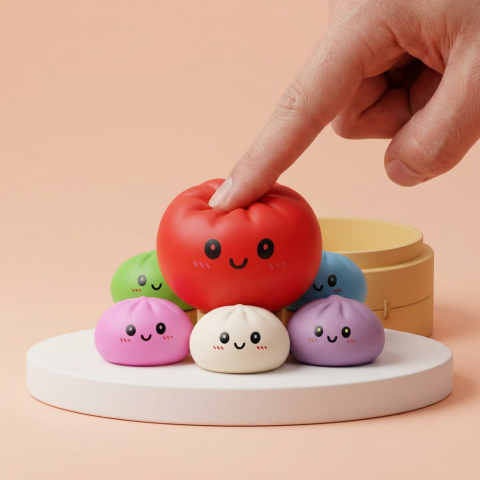 Dumpling Squishy Collection Zestaw 6 Sztuk ściskany w dłoni