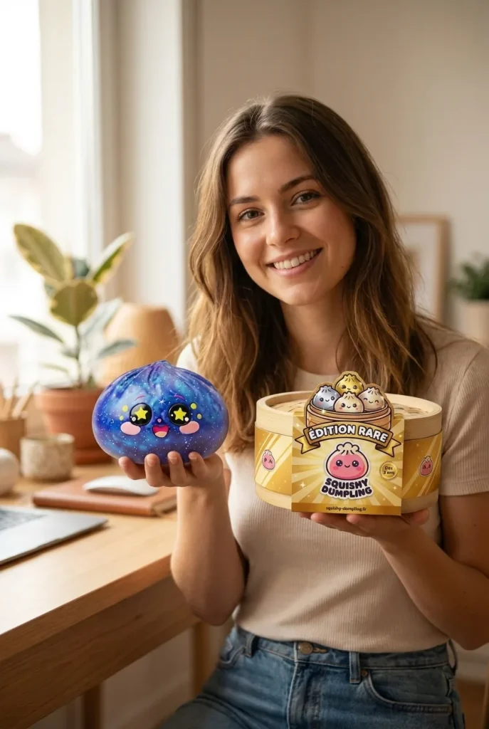 Galaxy Dumpling Squishy Kosmos z pudełkiem