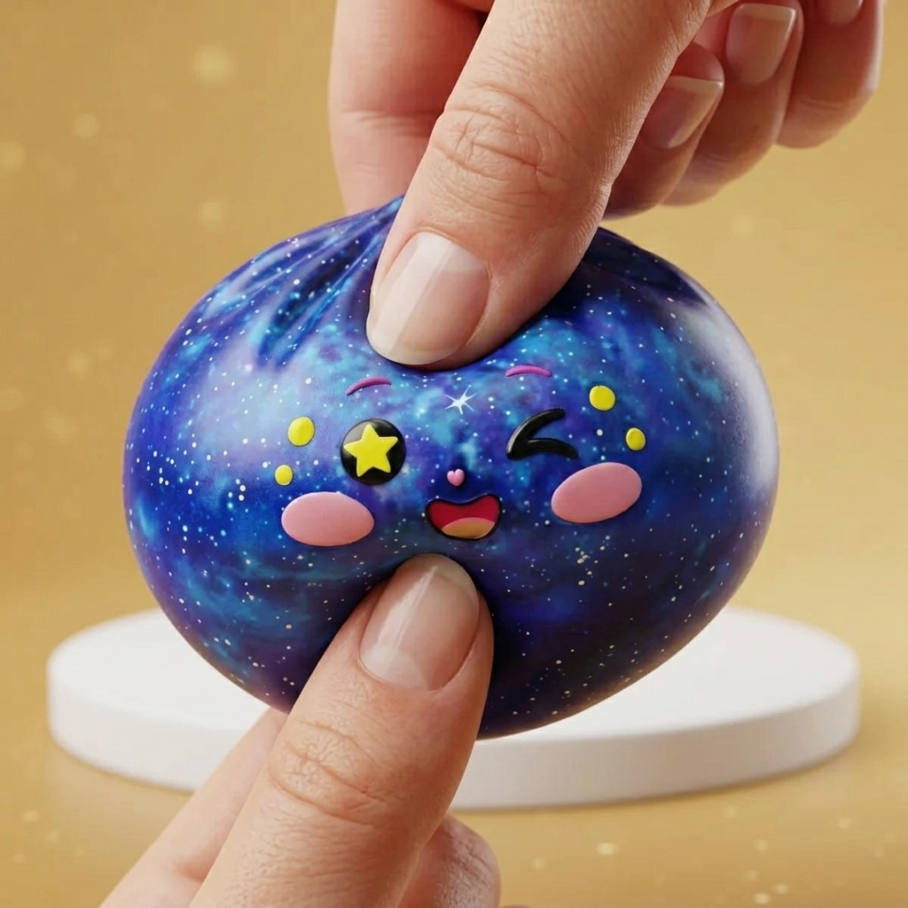 Galaxy Dumpling Squishy Kosmos efekt slow-rise w akcji