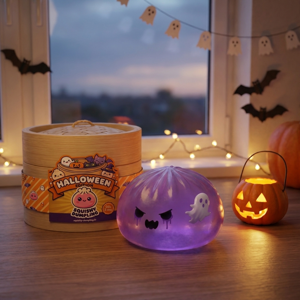 Ghost Dumpling Squishy Duszek w codziennej aranżacji