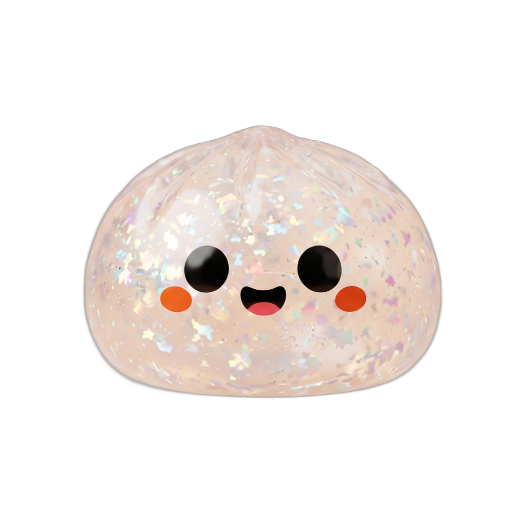 Squishy Dumpling Duszek Halloween Glitter ściskany w dłoni