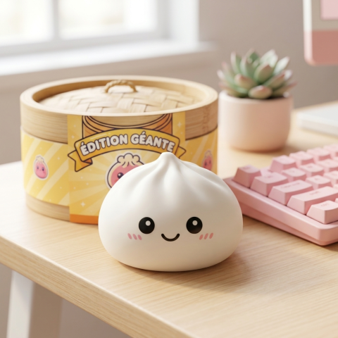 Giant Dumpling Squishy XXL – Ogromny Squishy 25 cm w codziennej aranżacji