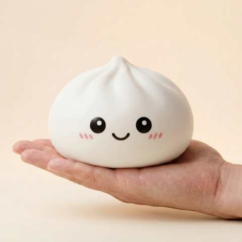 Giant Dumpling Squishy XXL – Ogromny Squishy 25 cm w dłoni — porównanie rozmiaru
