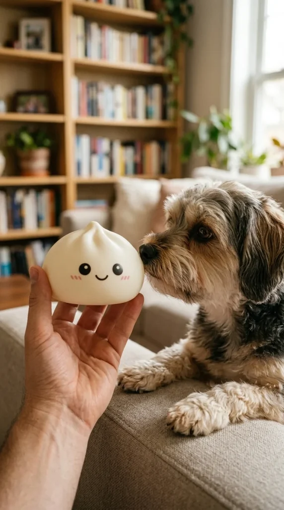 Giant Dumpling Squishy XXL – Ogromny Squishy 25 cm z pluszakiem