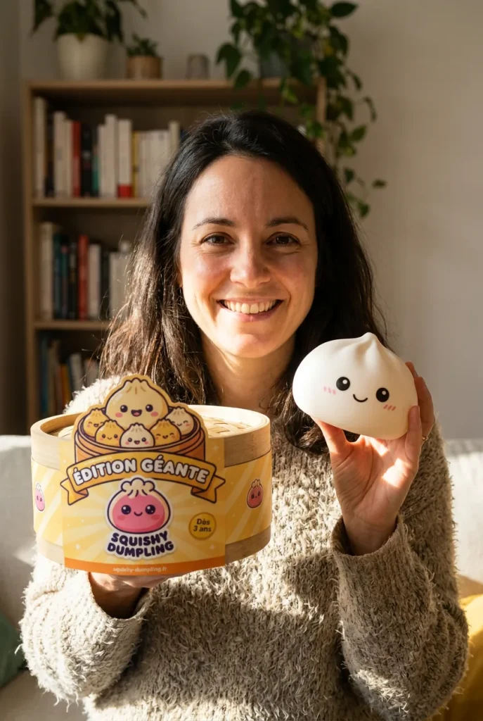 Giant Dumpling Squishy XXL – Ogromny Squishy 25 cm z pudełkiem