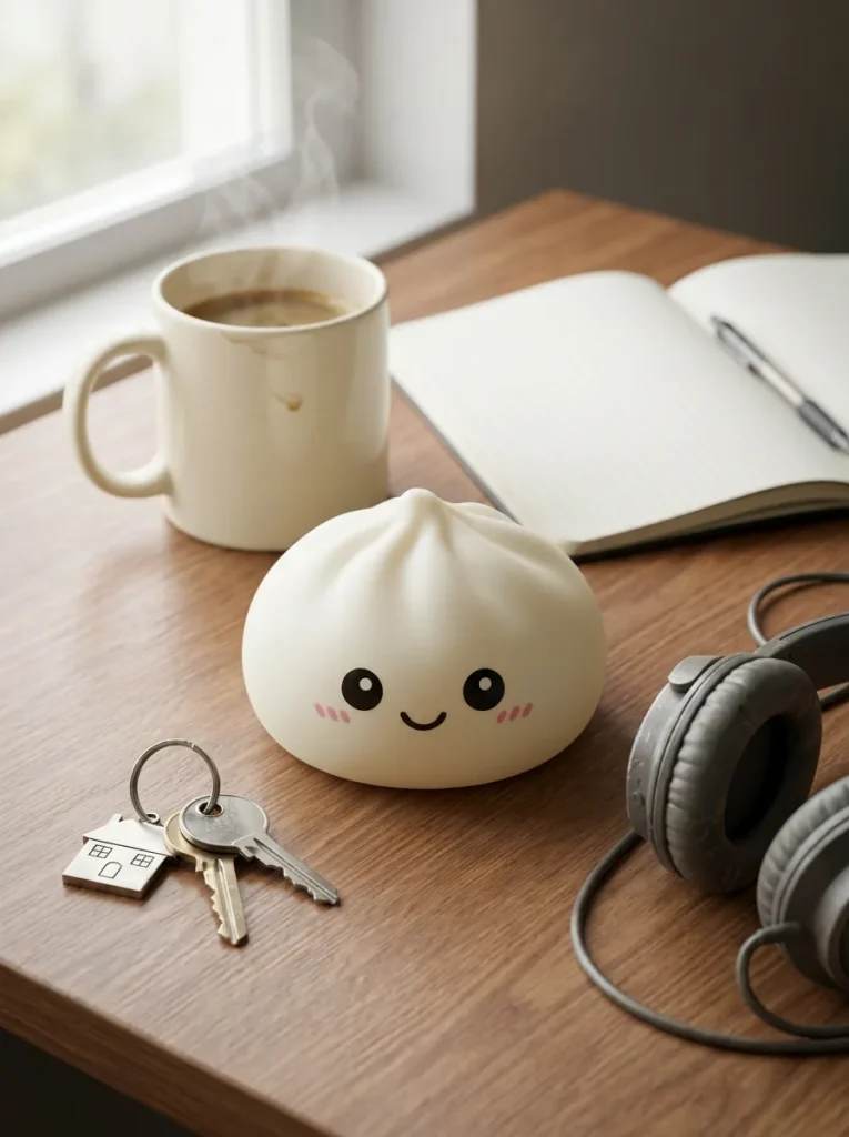 Giant Dumpling Squishy XXL – Ogromny Squishy 25 cm na biurku