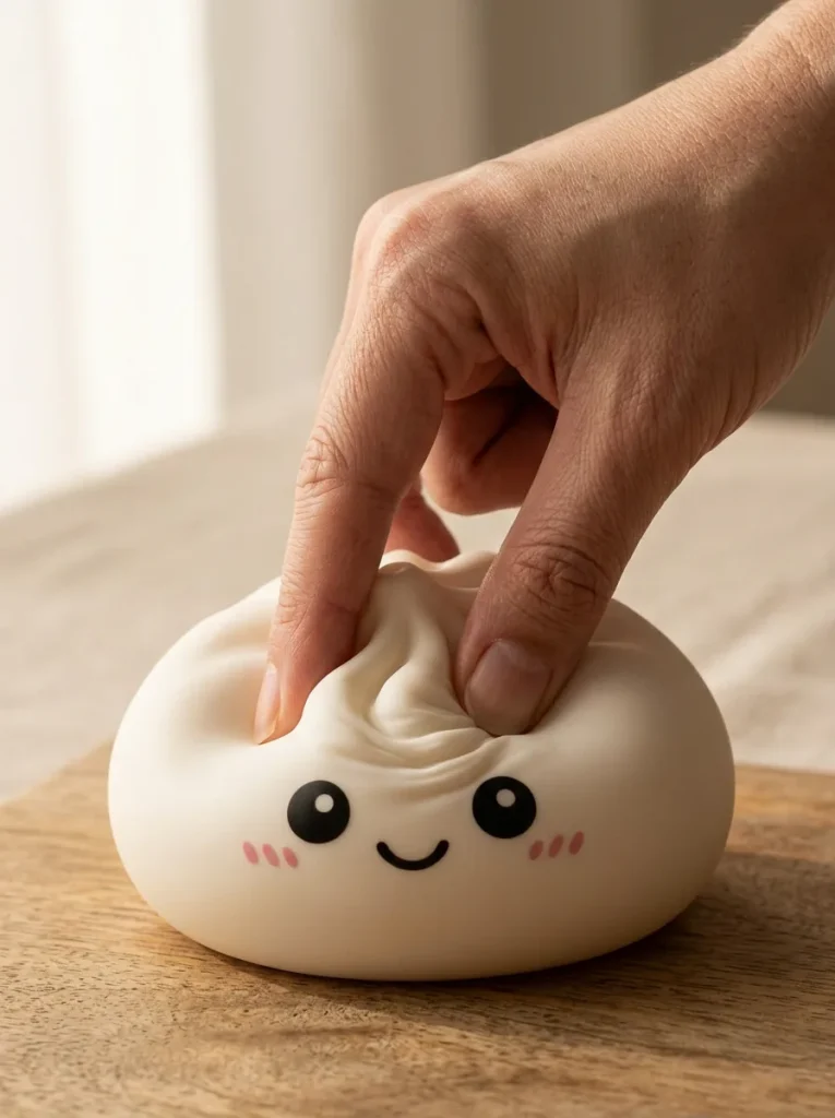 Giant Dumpling Squishy XXL – Ogromny Squishy 25 cm podczas ściskania