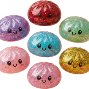 Glitter Dumpling Squishy Set Brokatowy 6 szt. ściskany w dłoni