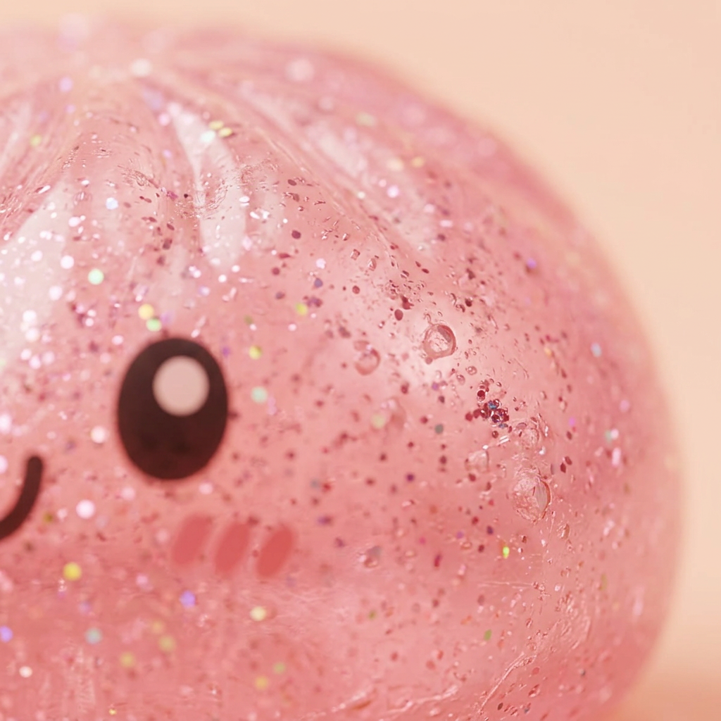 Glitter Dumpling Squishy Set Brokatowy 6 szt. makro tekstury pianki