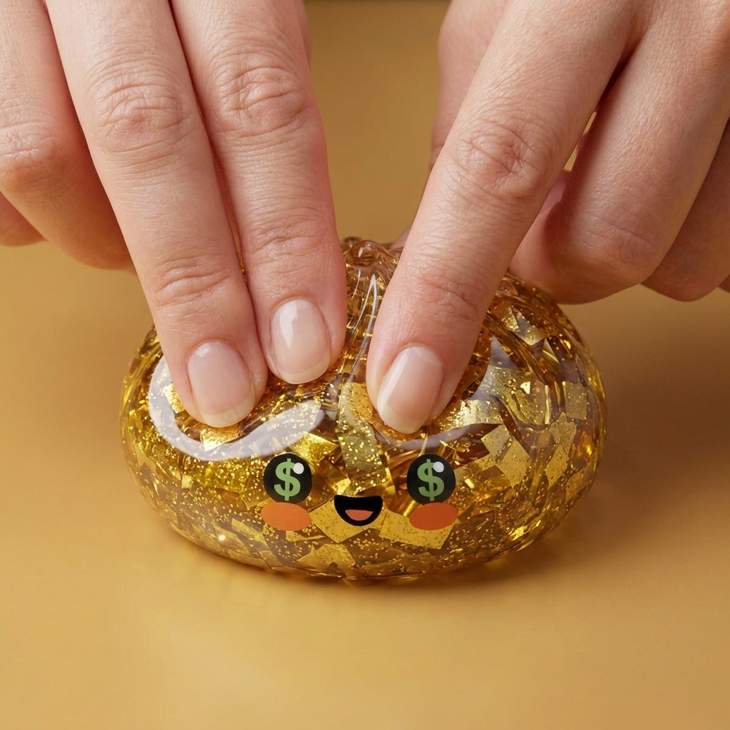Gold Dumpling Squishy Złota Edycja Rzadka ściskany w dłoni