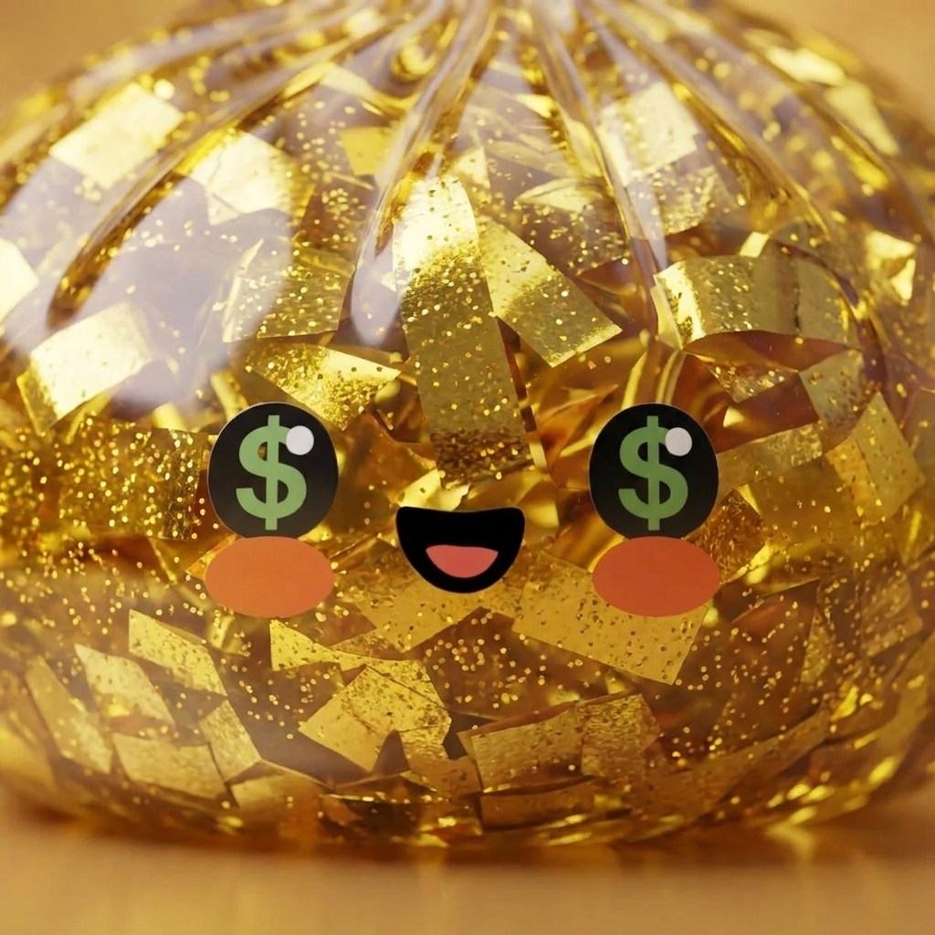 Gold Dumpling Squishy Złota Edycja Rzadka makro tekstury pianki