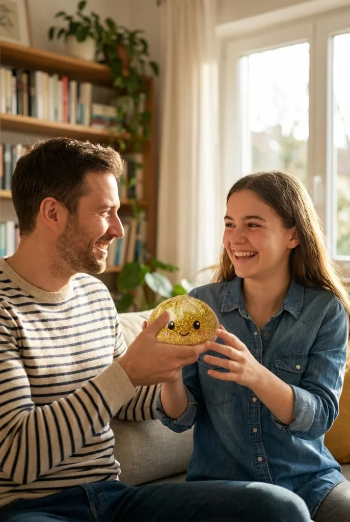 Glitter Dumpling Squishy Złoty Luksus jako pomysł na prezent
