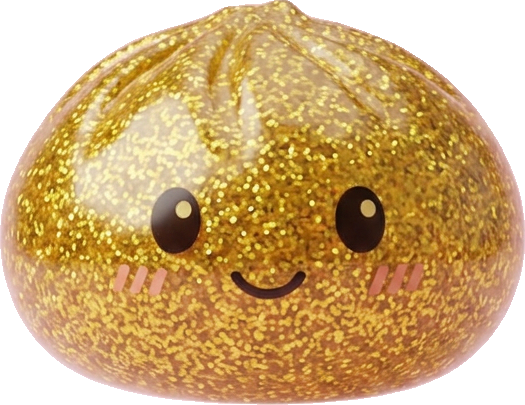 Glitter Dumpling Squishy Złoty Luksus ściskany w dłoni