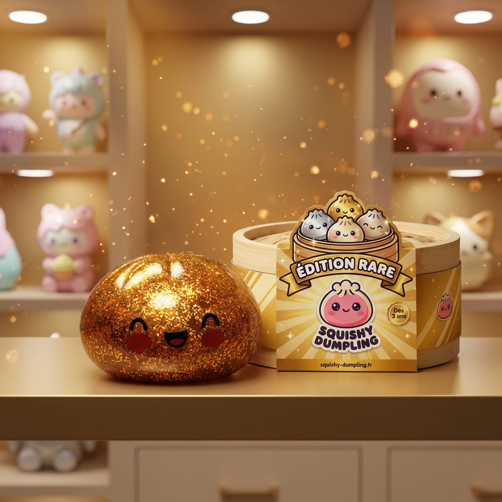 Dumpling Squishy Glitter Gold – Złoty Skarb w codziennej aranżacji