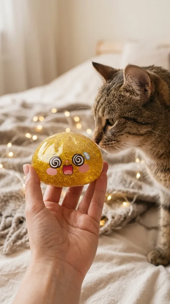 Gold Dumpling Squishy Złota Moneta Szczęścia z pluszakiem