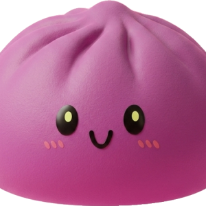 Dumpling Squishy Magenta Szary ściskany w dłoni