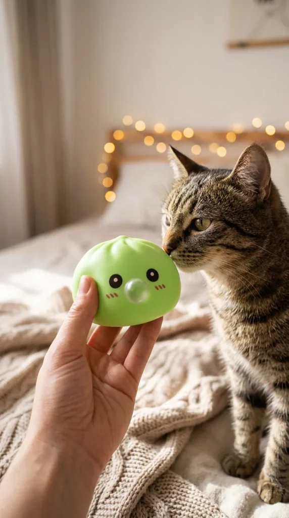 Dumpling Squishy Zielony Świeży XXL z pluszakiem