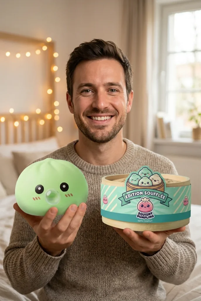 Dumpling Squishy Zielony Świeży XXL z pudełkiem