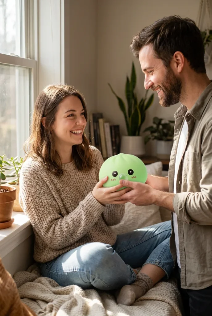 Dumpling Squishy Zielony Świeży XXL jako pomysł na prezent