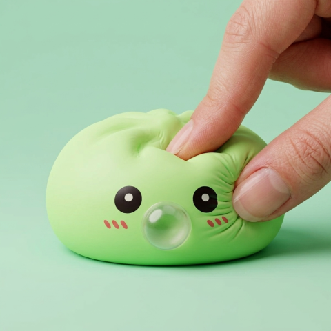 Dumpling Squishy Zielony Świeży XXL ściskany w dłoni