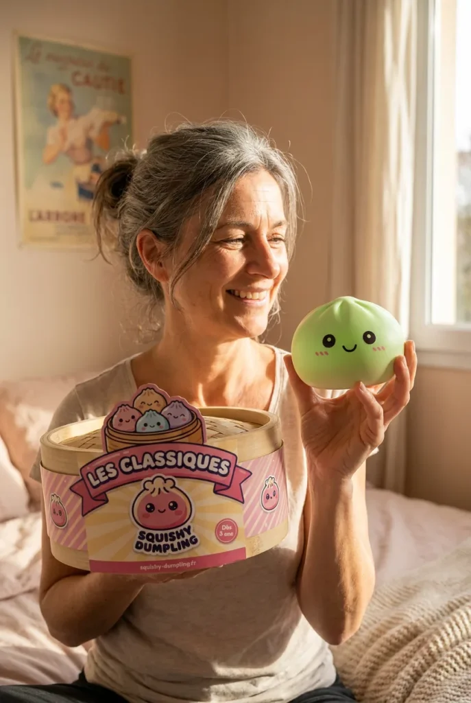 Dumpling Squishy Matcha Zielony z pudełkiem
