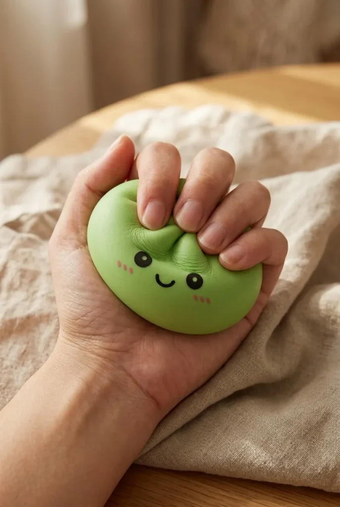 Dumpling Squishy Matcha Zielony podczas ściskania