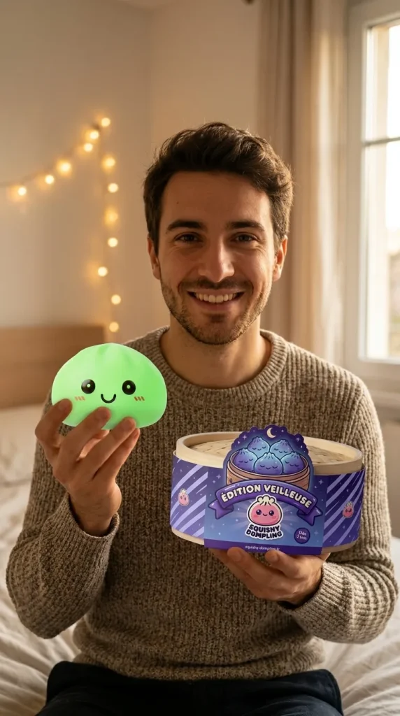 Dumpling Squishy Lampka Nocna Zielona z pudełkiem