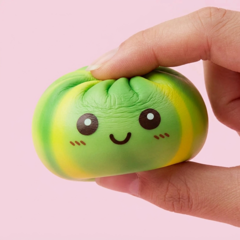Squishy Dumpling Tie Dye Zielony Wir ściskany w dłoni