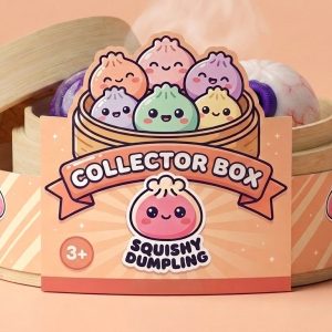 Dumpling Squishy Halloween Set 5 szt. w bambusowym koszyku