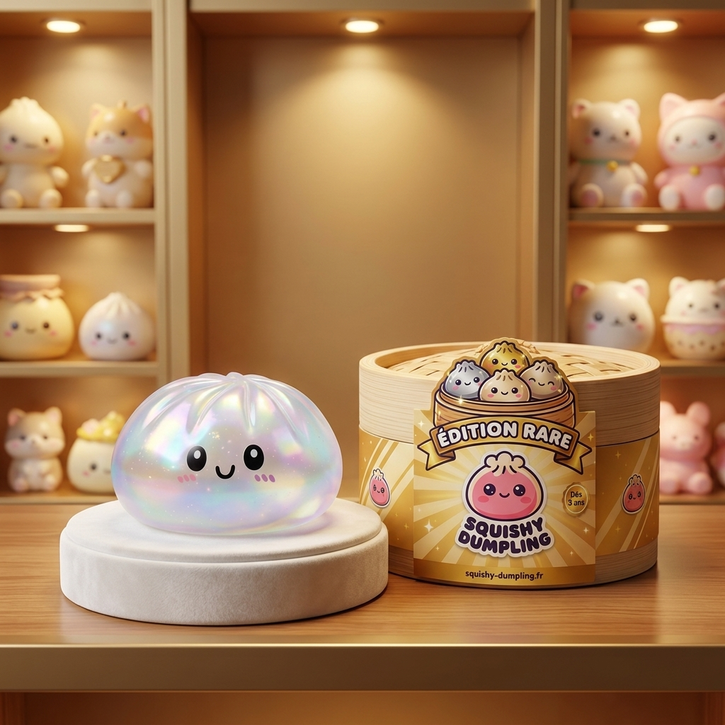 Dumpling Squishy Holographic Opalizujący Blask w codziennej aranżacji